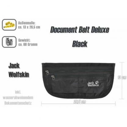 jack wolfskin document belt de luxe black 25